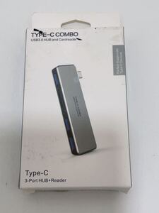 A238 B★Type-C COMBO ハブ 5in1 変換アダプター 3-Port usb Type-C Hub +Reader 多機能 USB 3.0 microSD/SDカードリーダー 高速データ転送