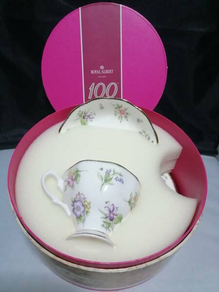 新品未使用◇自宅保管 ロイヤルアルバート Spring Meadow 1920 100周年 カップ＆ソーサー コーヒー ROYAL ALBERT