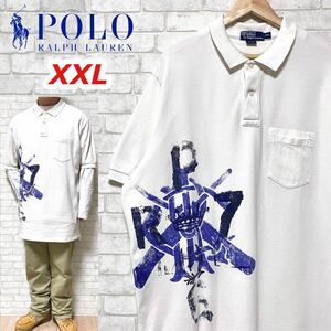 Polo Ralph Lauren ポロシャツ XXL 鹿の子 アートデザイン