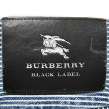 即決★BURBERRY BLACK LABEL★メンズW82≒88cm ストライプデニム ヒッコリー バーバリーブラックレーベル 廃番 希少 ナイト刺繍 三陽商会_画像9