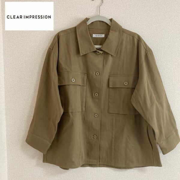 【匿名配送】CLEAR IMPRESSION クリアインプレッション CPOジャケット サイズ2 カーキ 長袖
