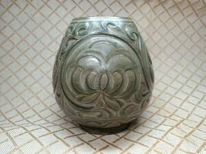 中国 唐物 古瓷 時代物 宋代耀州窯罐