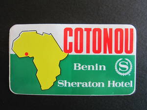 ホテル ラベル■シェラトン■COTONOU■コトヌー■ベナン■Sheraton■1980's■ステッカー