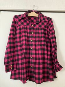  Cecil McBee check shirt tunic pink check 