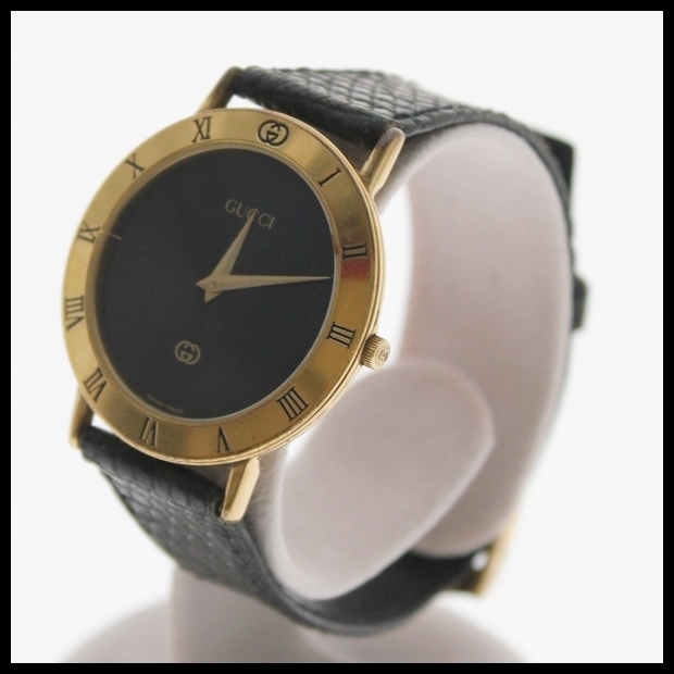 品質満点 腕時計 メンズ ローマンベゼルクォーツ 3000M グッチ 【保証 