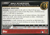 BOWMAN 2010 Max Scherzer 153_画像2