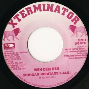 Health & Strength Riddim：US盤 ピンクラベル 7インチ Morgan Heritage L.M.S／Weh Dem Deh【Xterminator】DANCEHALL ダンスホール 45RPM