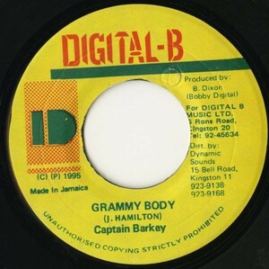 Michael Prophet／Gunmanリメイク！JAMAICA盤 7インチ Captain Barkey／Grammy Body【Digital-B】90s DANCEHALL ダンスホール Deejay 45RPM