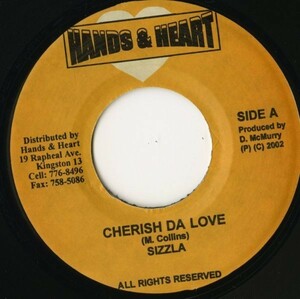 Slage Riddim：JAMAICA盤 7インチ Sizzla／Cherish Da Love Sajay／Red Hot【Hands & Heart】シズラ ダンスホール DANCEHALL 45RPM.