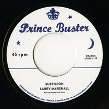 7インチ Larry Marshall／Broken Heart【Rock A Shacka／RSPB7-005】Suspicion収録 ラリー・マーシャル ROCKSTEADY REGGAE 45RPM. 良好！_画像2