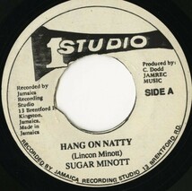 Heptones／Get In The Grooveリメイク！JAMAICA盤 7インチ Sugar Minott／Hang On Natty【Studio One】シュガー・マイノット REGGAE45 試聴_画像1