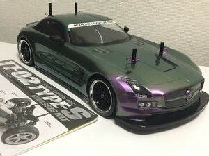 未走行 タミヤ TT-02 TYPE-S 1/10スケール メルセデス AMG SLS GT3 オプション多数 TT-02D ドリフトスペック