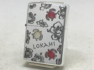 送料無料 ZIPPO[ジッポー]貝貼り ZP ハワイアン LOKAHI（ロカヒ）