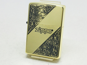 送料無料 ZIPPO[ジッポー]ARABESQUE LINE(アラベスクライン)真鍮古美