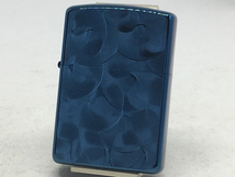 送料無料 ZIPPO[ジッポー]両面加工 ARMOR TITAN BLUE / アーマー チタンブルー 62TIBL-ROL_画像1