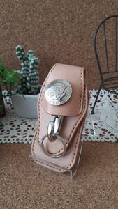  including carriage ) belt loop key holder B Tochigi cow cow leather natural *50C Eagle / hand made leather 