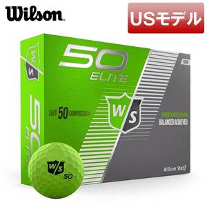 USモデル (日本未発売モデル)ウィルソンスタッフ フィフティエリート ゴルフボール 2ピース グリーン 新品