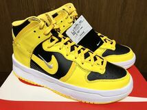 21年製 NIKE WMNS DUNK HIGH UP ナイキ ウィメンズ ダンク ハイ アップ アイオワ大学【DH3718-001】LEATHER 天然皮革 レザー 黄×黒 US10.5_画像2