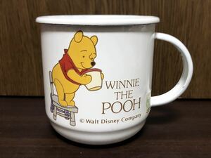 未使用 昭和レトロ Disney Retro WINNE THE POOH ディズニー レトロ プーさん 象印 ホーロー マグカップ マグ タンブラー コップ