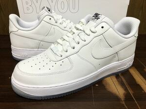 20年製 NIKE AIR FORCE 1 BY YOU ナイキ エアフォース AF1【CT7875-994】RIPPLE LEATHER リップル レザー 天然皮革 白 クリアソール US11