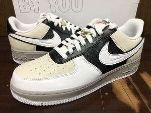 21年製 NIKE AIR FORCE 1 BY YOU UNLOCKED 50th SWOOSH ナイキ エアフォース 【DJ7015-991】LEATHER モノクロ サンド ベージュ US9.5