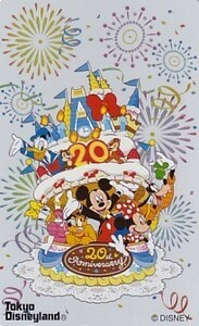 ●東京ディズニーランド 20周年テレカ