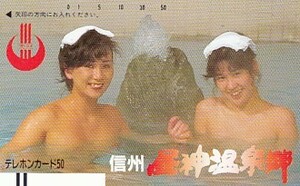 *110-14746 Shinshu hot spring . telephone card 