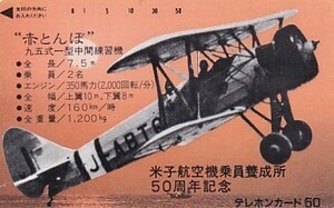 ●米子航空機乗員養成所50周年記念 赤とんぼテレカ