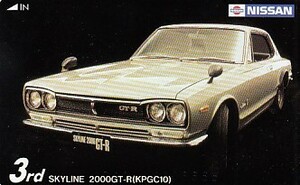 ●日産スカイライン2000GTR 3rdテレカ