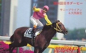 ●おもしろ競馬塾EX サニーブライアン＆大西直宏テレカ