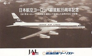 ●JAL日本航空 近畿日本ツーリストテレカ