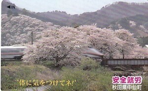 ●秋田新幹線こまち 桜テレカ