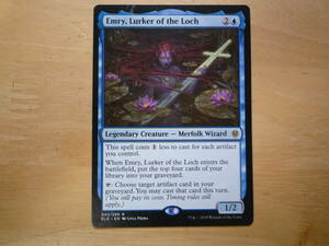 MTG　ELD 湖に潜む者、エムリー/Emry, Lurker of the Loch　英語 1枚