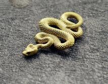 蛇のキーホルダー　真鍮　スネークチャームキーホルダー　爬虫類 お守り　5-3_画像5