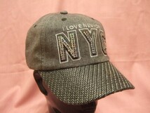 横浜最新 NYC♪魅惑のNEWYORKキャップ 薄黒 メンズレディース 送料300円帽子野球帽18a_画像4