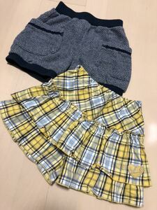 KP knitted Planner | short pants, trousers, culotte skirt |2 point set, set sale, set sale | size 110