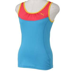 正規品 新品 Sサイズ puma(プーマ) レディース ランニングシャツ 水色X赤 マラソン・ジョギング 女性用ウェア 