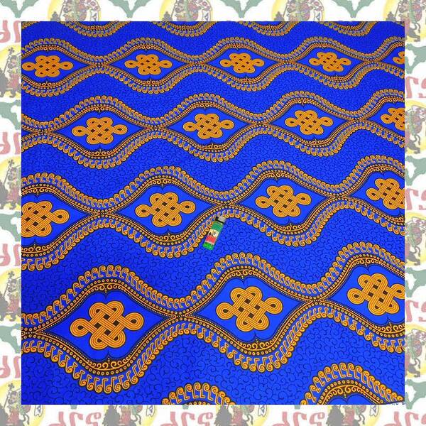 【SALE/180cm x 110cm/2ヤード】アフリカンプリント生地 barg-h35 アフリカ布 アフリカ生地 ゴールドプリント アンカラ キテンゲ パーニュ