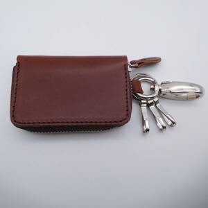 * new goods * Tochigi leather smart key case * key holder made in Japan dark brown 