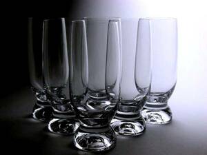 #260【ボヘミアグラス】　ビールグラス６客セット　　クリスタルグラス　　ビアグラス　　新品 　　数量追加可能