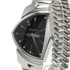 ハミルトン 腕時計 メンズ ベンチュラ クォーツ SS フレックスブレス蛇腹 H24411232 VENTURA HAMILTON 極美品