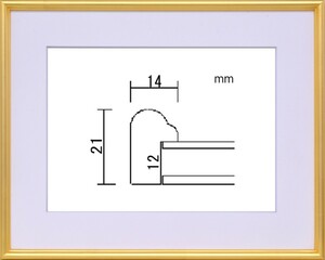 水彩用額縁 木製フレーム アクリル仕様 PF102A サイズF4号