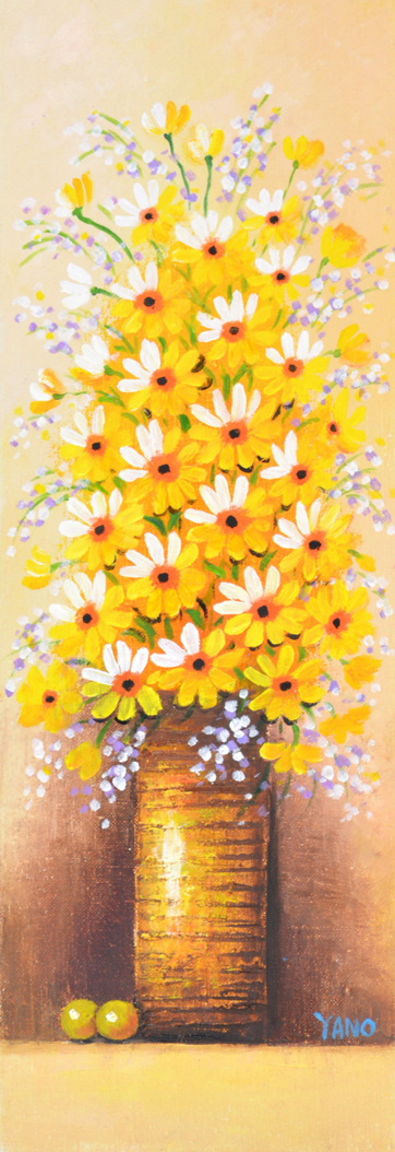 Oil painting, Western painting (can be delivered with oil painting frame) WSM size Yellow Flower Keiko Yano, Painting, Oil painting, Still life