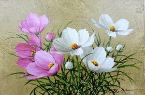 Art hand Auction Oil painting, Western painting (can be delivered with oil painting frame) M3 Cosmos 1 Hideaki Yasuda, painting, oil painting, still life painting