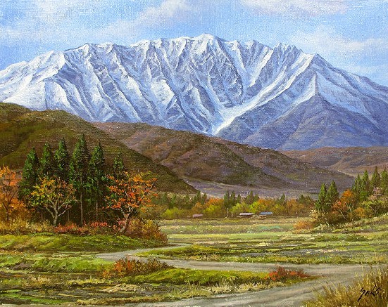 Pintura al óleo, Pintura occidental (entrega disponible con marco de pintura al óleo) tamaño P8 Oyama Kenzo Seki, Cuadro, Pintura al óleo, Naturaleza, Pintura de paisaje