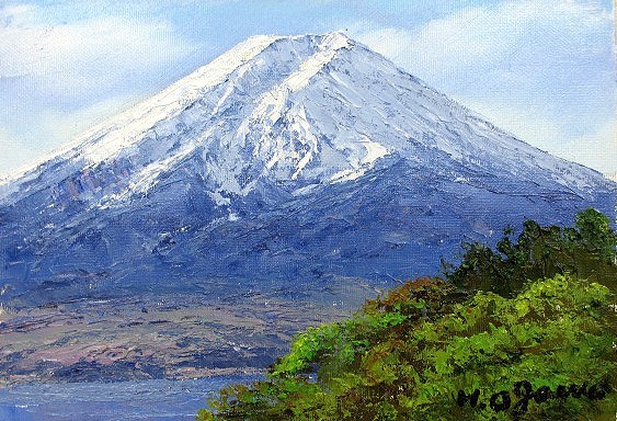 Oil painting Western painting (can be delivered with oil painting frame) No. F10 Mt. Fuji Hisao Ogawa, painting, oil painting, Nature, Landscape painting