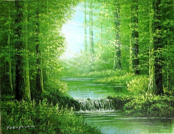 Oil painting, Western painting (delivery possible with oil painting frame) M10 Sunshine Mamoru Yokoyama, Painting, Oil painting, Nature, Landscape painting