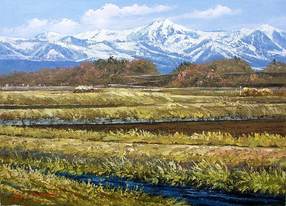 Oil painting, Western painting (delivery available with oil painting frame) P12 Yatsugatake Kazuyuki Hirose, Painting, Oil painting, Nature, Landscape painting