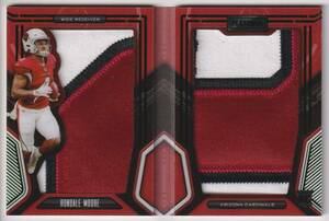 NFL RONDALE MOORE 2021 PANINI PLAYBOOK Rookie Jumbo Memorabilia Booklet Prime PATCH FOOTBALL CARDINALS /49 枚限定 カージナルス