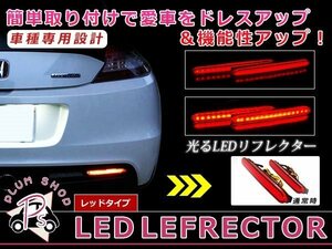 メール便送料無料 【レッド】 オデッセイ RB1 RB2 LEDリフレクター 32発 左右セット ブレーキ連動 純正交換用 防水加工済み エアロバンパー